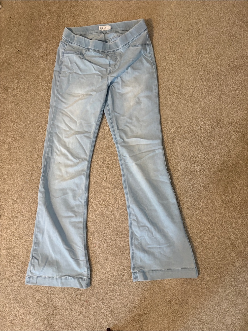 Cello Light Blue Flare Wide-Leg Jeans